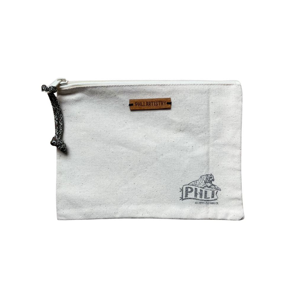 Stamped Canvas Zipper Pouch