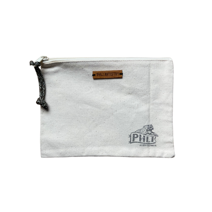 Stamped Canvas Zipper Pouch